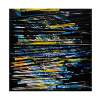 sans titre 
 2023-011. Acrylique et encres à alcool sur bois. 20 x 20 cm. 
2023 – Dominique Vial