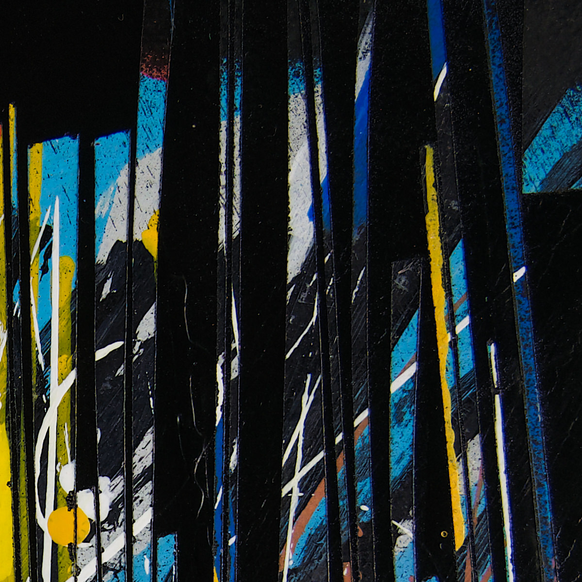 sans titre 
 2023-011. Acrylique et encres à alcool sur bois. 20 x 20 cm. 
2023 – Dominique Vial