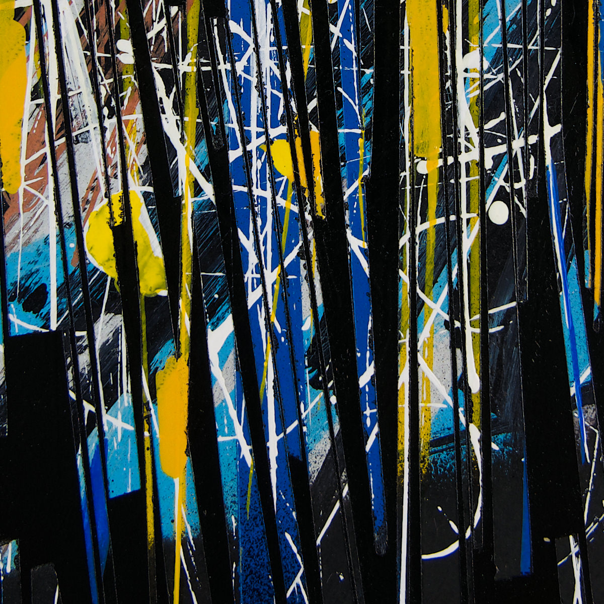 sans titre 
 2023-011. Acrylique et encres à alcool sur bois. 20 x 20 cm. 
2023 – Dominique Vial