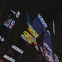 sans titre 
 2023-013. Acrylique, peinture solide et encres à alcool sur bois. 20 x 20 cm. 
2023 – Dominique Vial