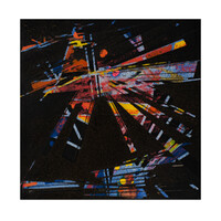 sans titre 
 2023-013. Acrylique, peinture solide et encres à alcool sur bois. 20 x 20 cm. 
2023 – Dominique Vial