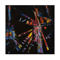 sans titre 
 2023-013. Acrylique, peinture solide et encres à alcool sur bois. 20 x 20 cm. 
2023 – Dominique Vial