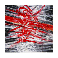 sans titre 
 2023-014. Acrylique, encre à alcool, encre solide sur bois. 20 x 20 cm. 
2023 – Dominique Vial