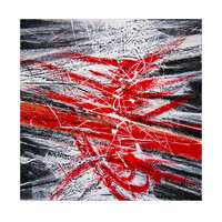 sans titre 
 2023-014. Acrylique, encre à alcool, encre solide sur bois. 20 x 20 cm. 
2023 – Dominique Vial