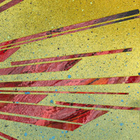 sans titre 
 2023-015. Acrylique, encre à alcool, encre solide et émulsion vinylique sur bois. 20 x 20 cm. 
2023 – Dominique Vial