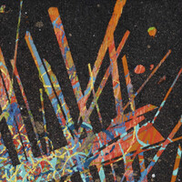 sans titre 
 2023-019. Acrylique, peinture solide et encres à alcool sur bois. 20 x 20 cm. 
2023 – Dominique Vial