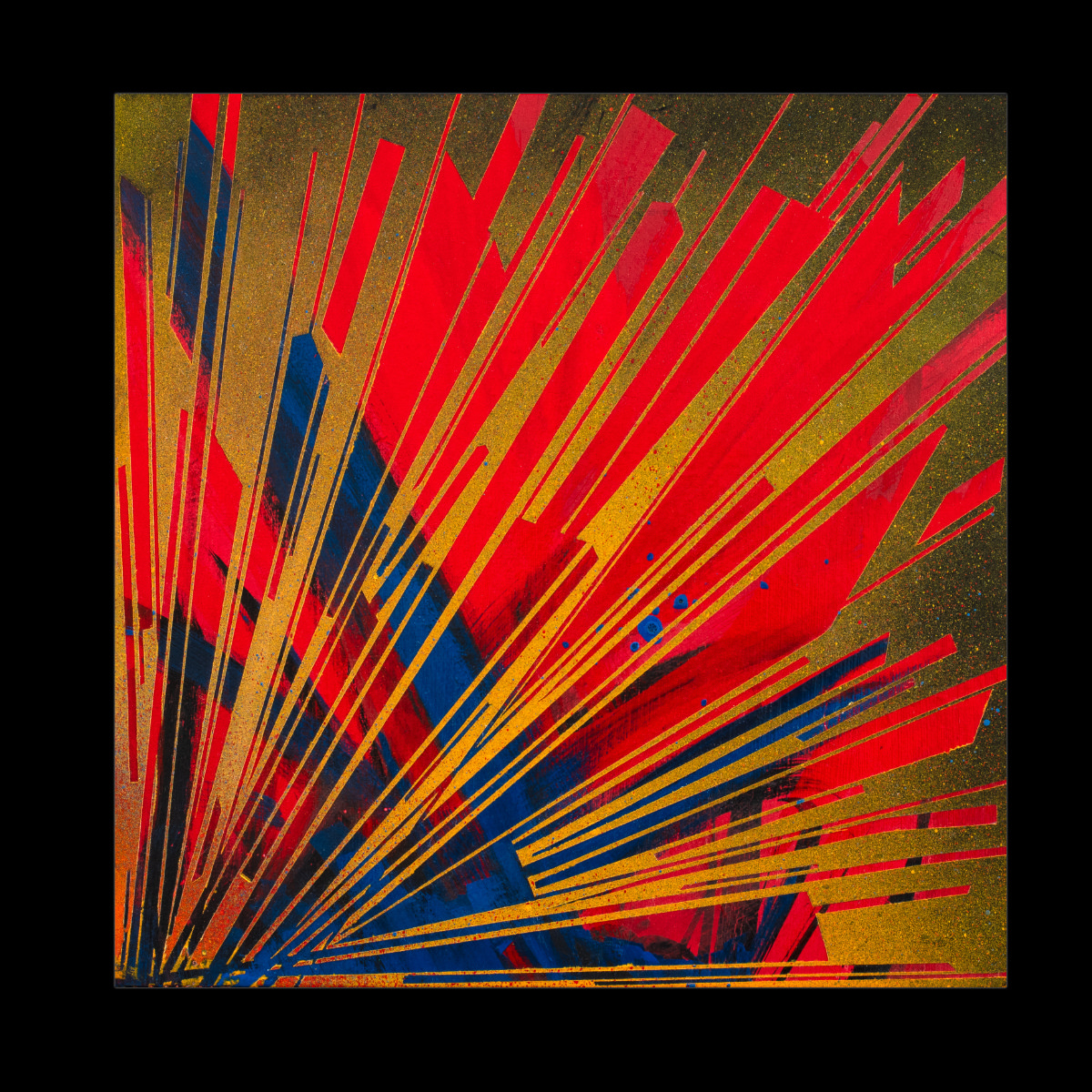 sans titre 
 2023-020. Acrylique et encres à alcool sur bois. 20 x 20 cm. 
2023 – Dominique Vial