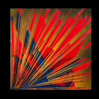 sans titre 
 2023-020. Acrylique et encres à alcool sur bois. 20 x 20 cm. 
2023 – Dominique Vial