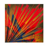 sans titre 
 2023-020. Acrylique et encres à alcool sur bois. 20 x 20 cm. 
2023 – Dominique Vial