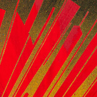 sans titre 
 2023-020. Acrylique et encres à alcool sur bois. 20 x 20 cm. 
2023 – Dominique Vial