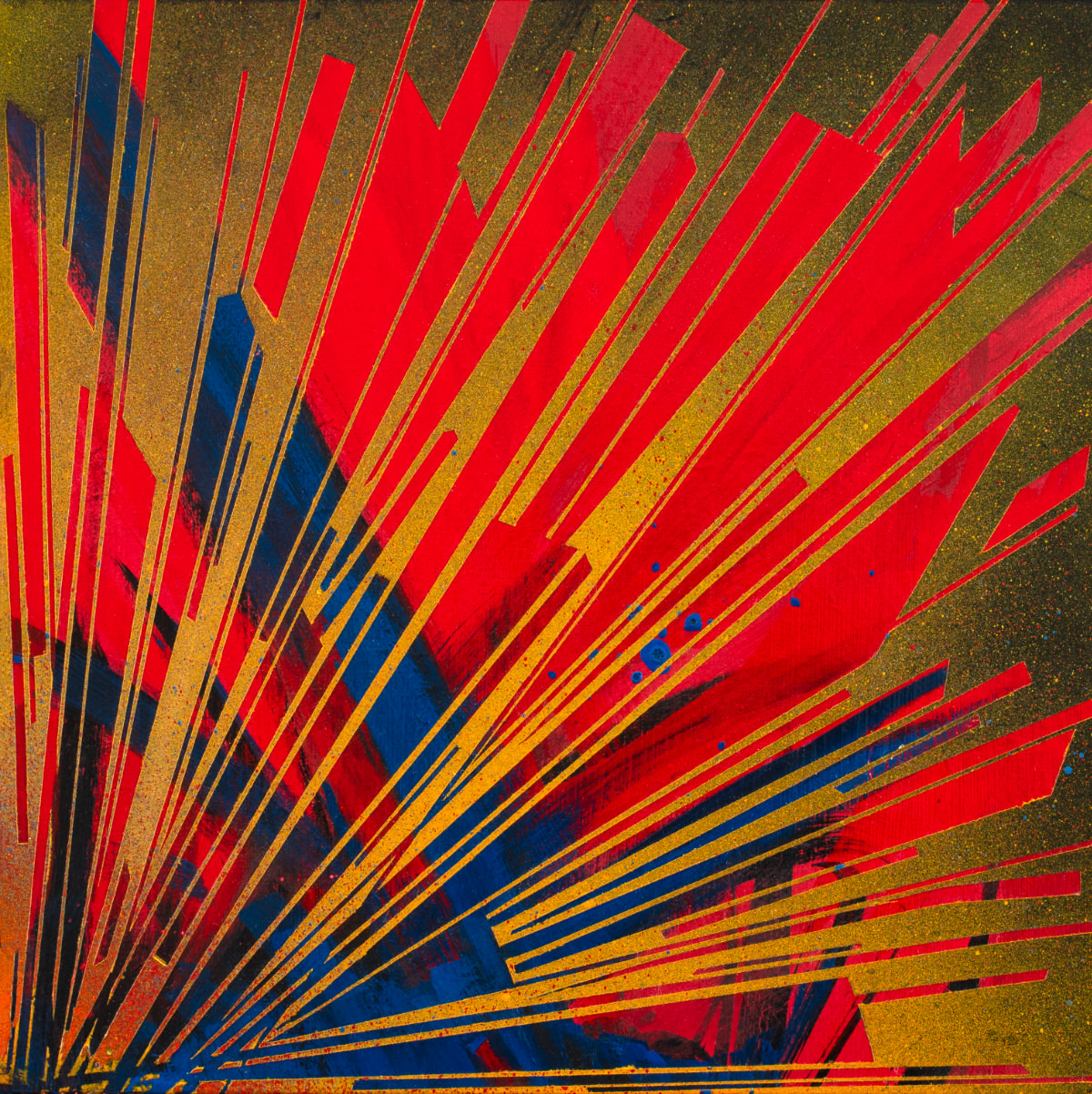 sans titre 
 2023-020. Acrylique et encres à alcool sur bois. 20 x 20 cm. 
2023 – Dominique Vial