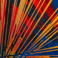 sans titre 
 2023-020. Acrylique et encres à alcool sur bois. 20 x 20 cm. 
2023 – Dominique Vial