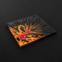 sans titre 
 2023-021. Acrylique, encres à alcool, aquarelle sur bois. 20 x 20 cm. 
2023 – Dominique Vial