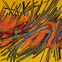 sans titre 
 2023-022. Acrylique et encres à alcool sur bois. 20 x 20 cm. 
2023 – Dominique Vial