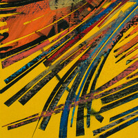 sans titre 
 2023-022. Acrylique et encres à alcool sur bois. 20 x 20 cm. 
2023 – Dominique Vial