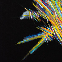 sans titre 
 2023-024. Acrylique et encre pigmentée sur papier Fabriano. 20 x 20 cm. 
2023 – Dominique Vial