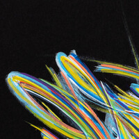 sans titre 
 2023-024. Acrylique et encre pigmentée sur papier Fabriano. 20 x 20 cm. 
2023 – Dominique Vial