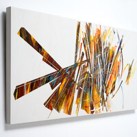 sans titre 
 2024-01. Acrylique, encres à alcool et émulsion vinylique sur bois. 80 x 40 cm. 
2024 – Dominique Vial