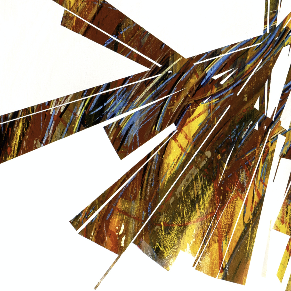 sans titre 
 2024-01. Acrylique, encres à alcool et émulsion vinylique sur bois. 80 x 40 cm. 
2024 – Dominique Vial