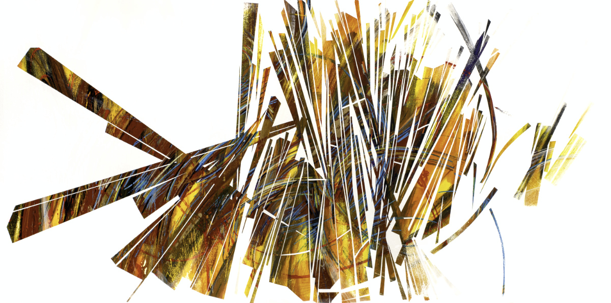 sans titre 
 2024-01. Acrylique, encres à alcool et émulsion vinylique sur bois. 80 x 40 cm. 
2024 – Dominique Vial