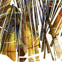 sans titre 
 2024-01. Acrylique, encres à alcool et émulsion vinylique sur bois. 80 x 40 cm. 
2024 – Dominique Vial