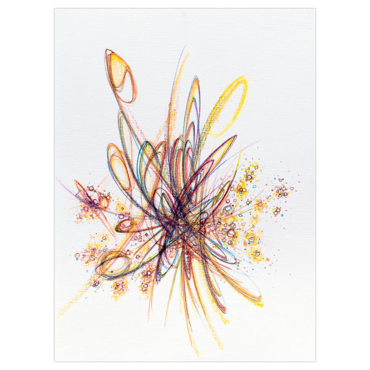 sans titre 
 2024-03. Bic, encre pigmentée et encre solidifiée sur papier huile Figueras Canson. 24 x 33 cm. 
2024 – Dominique Vial