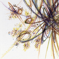 sans titre 
 2024-03. Bic, encre pigmentée et encre solidifiée sur papier huile Figueras Canson. 24 x 33 cm. 
2024 – Dominique Vial