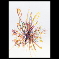 sans titre 
 2024-03. Bic, encre pigmentée et encre solidifiée sur papier huile Figueras Canson. 24 x 33 cm. 
2024 – Dominique Vial