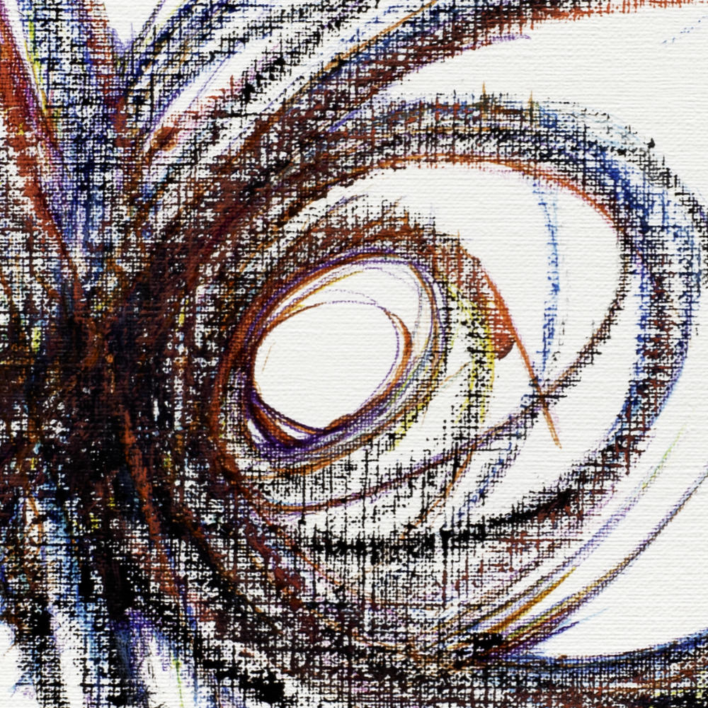 sans titre 
 2024-04. Acrylique, Bic, encre pigmentée et encre solidifiée sur papier huile Figueras Canson. 33 x 24 cm. 
2024 – Dominique Vial
