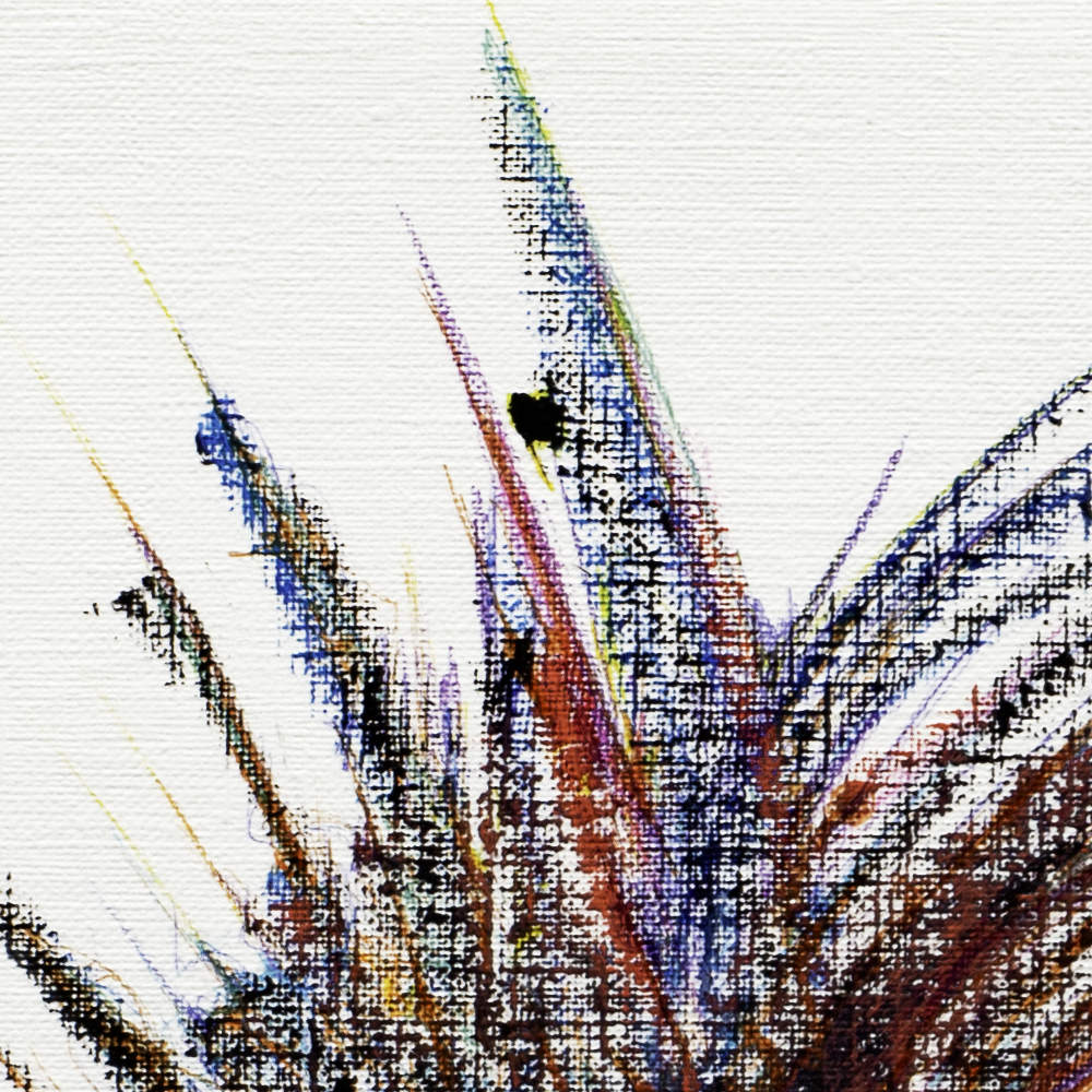 sans titre 
 2024-04. Acrylique, Bic, encre pigmentée et encre solidifiée sur papier huile Figueras Canson. 33 x 24 cm. 
2024 – Dominique Vial