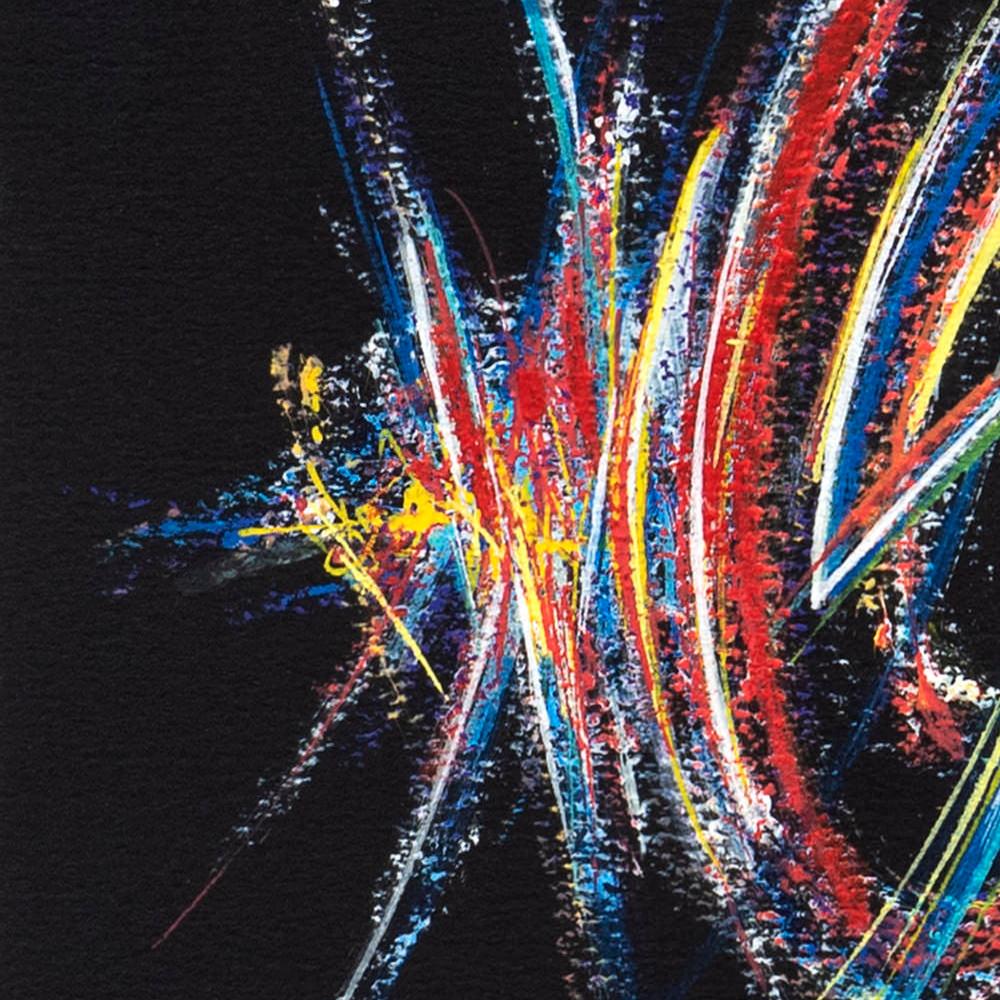 sans titre 
 2024-05. Acrylique, encre pigmentée et encre solidifiée sur papier Fabriano. 20 x 20 cm. 
2024 – Dominique Vial