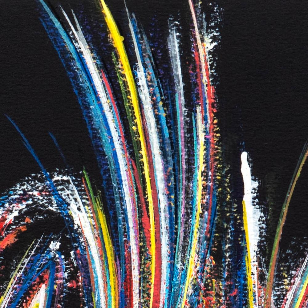 sans titre 
 2024-05. Acrylique, encre pigmentée et encre solidifiée sur papier Fabriano. 20 x 20 cm. 
2024 – Dominique Vial