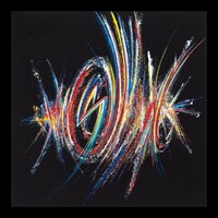 sans titre 
 2024-05. Acrylique, encre pigmentée et encre solidifiée sur papier Fabriano. 20 x 20 cm. 
2024 – Dominique Vial