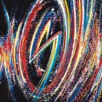 sans titre 
 2024-05. Acrylique, encre pigmentée et encre solidifiée sur papier Fabriano. 20 x 20 cm. 
2024 – Dominique Vial