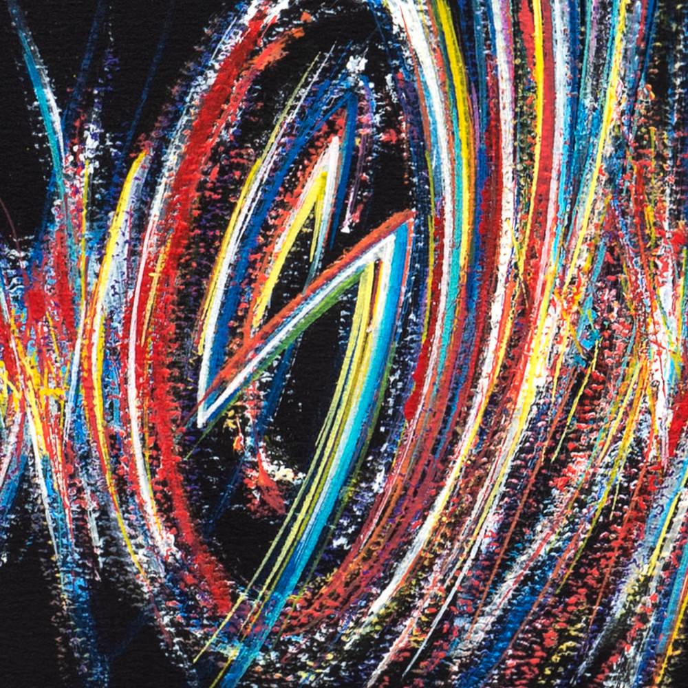 sans titre 
 2024-05. Acrylique, encre pigmentée et encre solidifiée sur papier Fabriano. 20 x 20 cm. 
2024 – Dominique Vial