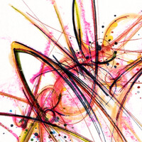 sans titre 
 2024-09. Acrylique, Bic, encre pigmentée, encre solidifiée, encres à alcool sur papier Fabriano. 20 x 20 cm. 
2024 – Dominique Vial