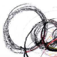 sans titre 
 2024-10. Acrylique et peinture solidifiée sur papier Fabriano. 20 x 20 cm. 
2024 – Dominique Vial