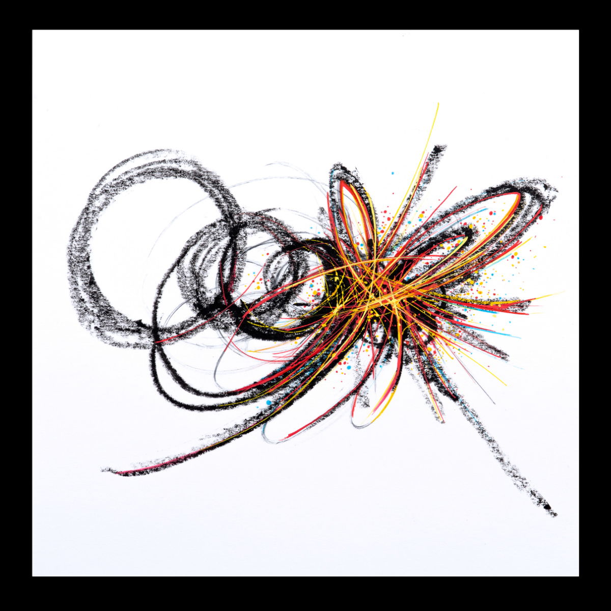 sans titre 
 2024-10. Acrylique et peinture solidifiée sur papier Fabriano. 20 x 20 cm. 
2024 – Dominique Vial