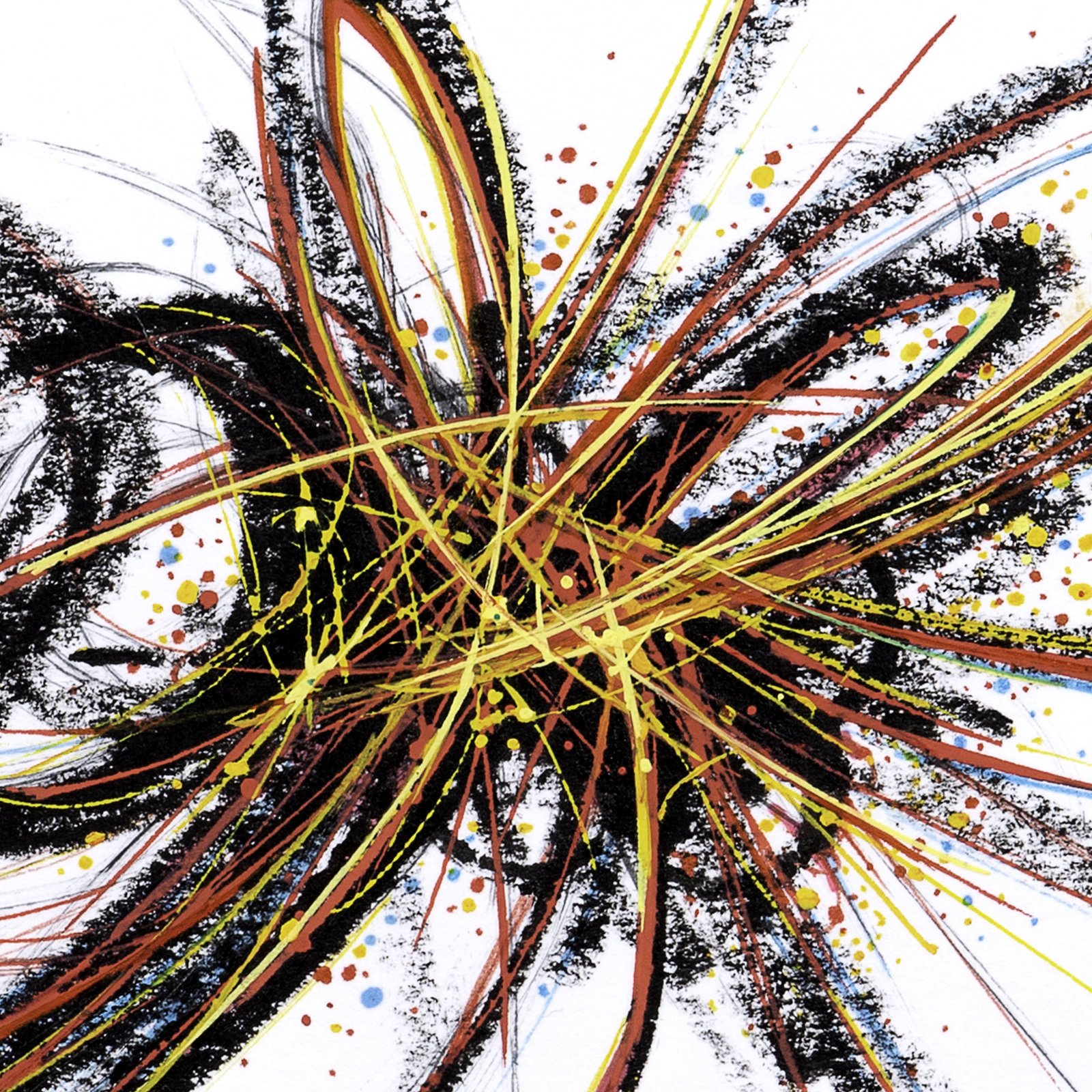 sans titre 
 2024-10. Acrylique et peinture solidifiée sur papier Fabriano. 20 x 20 cm. 
2024 – Dominique Vial