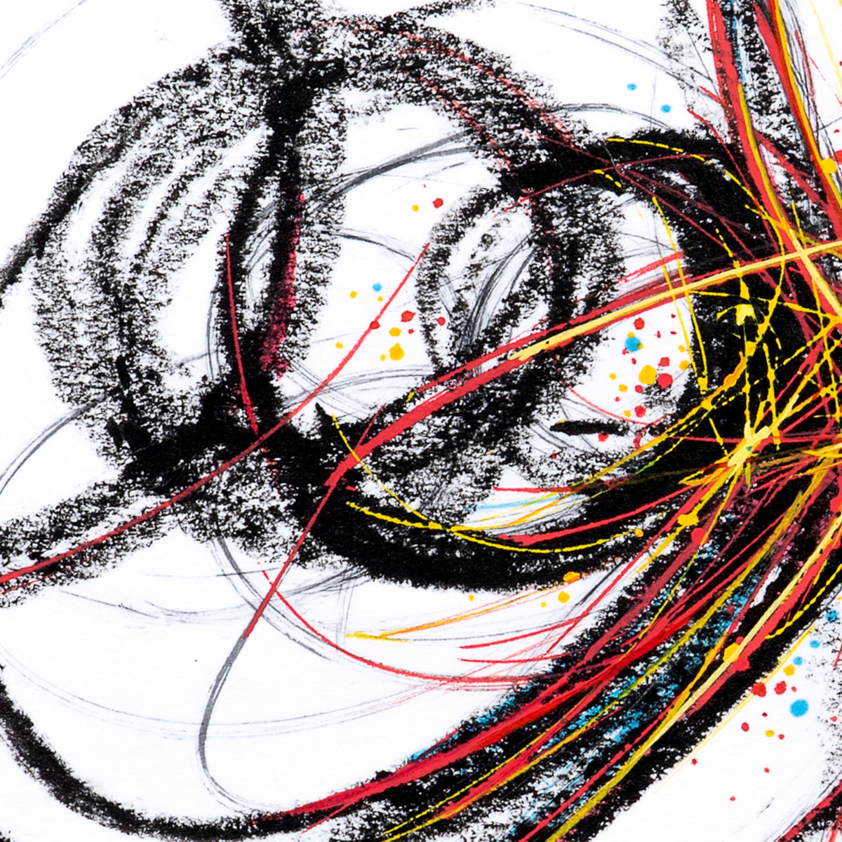 sans titre 
 2024-10. Acrylique et peinture solidifiée sur papier Fabriano. 20 x 20 cm. 
2024 – Dominique Vial