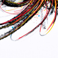 sans titre 
 2024-10. Acrylique et peinture solidifiée sur papier Fabriano. 20 x 20 cm. 
2024 – Dominique Vial