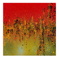 sans titre 
 2024-12. Acrylique, peinture solidifiée, encre pigmentée sur bois. 20 x 20 cm. 
2024 – Dominique Vial