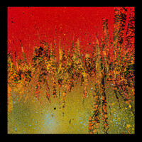 sans titre 
 2024-12. Acrylique, peinture solidifiée, encre pigmentée sur bois. 20 x 20 cm. 
2024 – Dominique Vial
