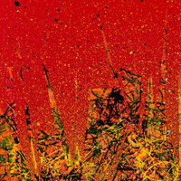 sans titre 
 2024-12. Acrylique, peinture solidifiée, encre pigmentée sur bois. 20 x 20 cm. 
2024 – Dominique Vial