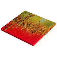 sans titre 
 2024-12. Acrylique, peinture solidifiée, encre pigmentée sur bois. 20 x 20 cm. 
2024 – Dominique Vial