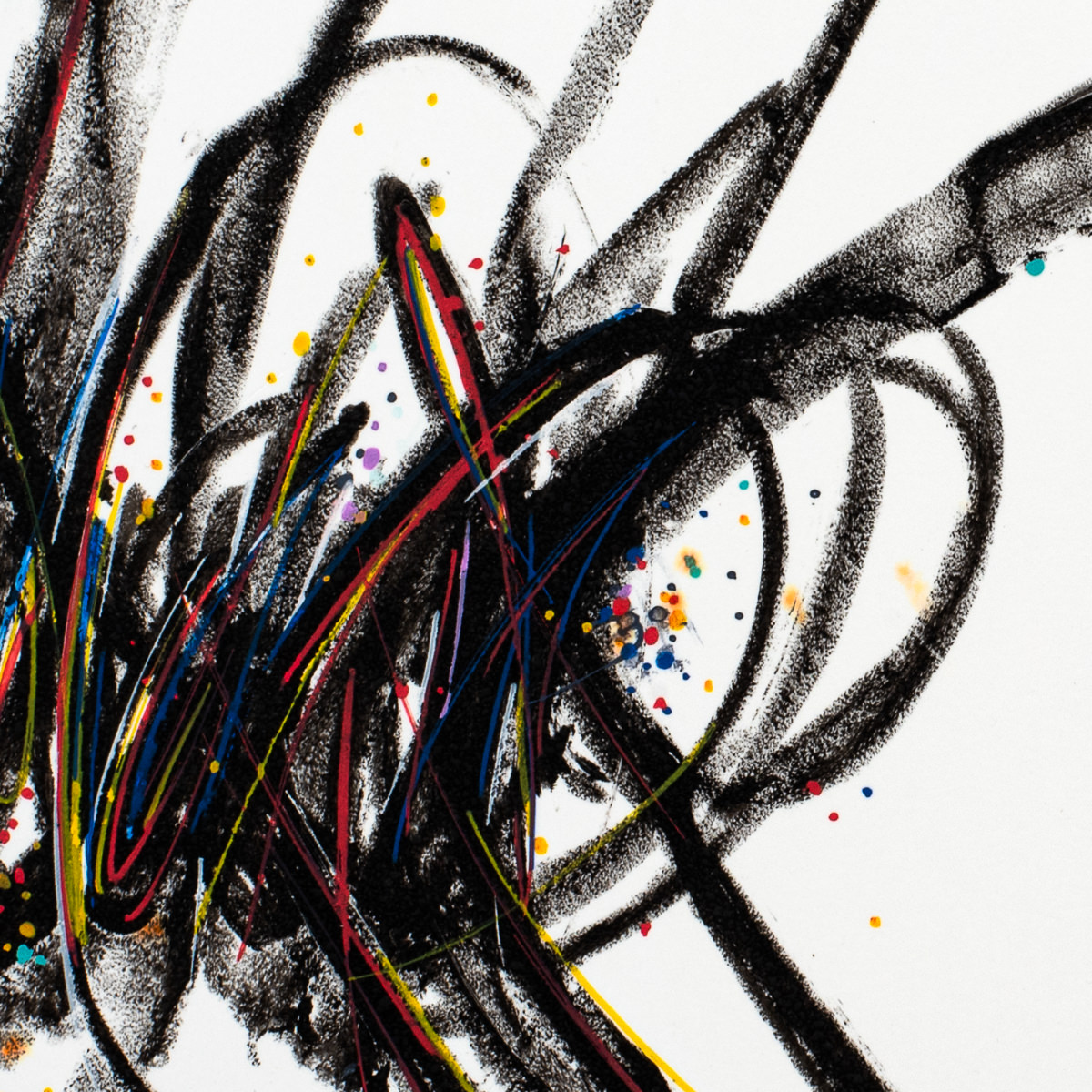 sans titre 
 2025-01. Peinture solidifiée, acrylique, encre pigmentée sur papier synthétique Yupo. 21 x 14.8 cm. 
2025 – Dominique Vial