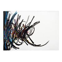 sans titre 
 2025-01. Peinture solidifiée, acrylique, encre pigmentée sur papier synthétique Yupo. 21 x 14.8 cm. 
2025 – Dominique Vial