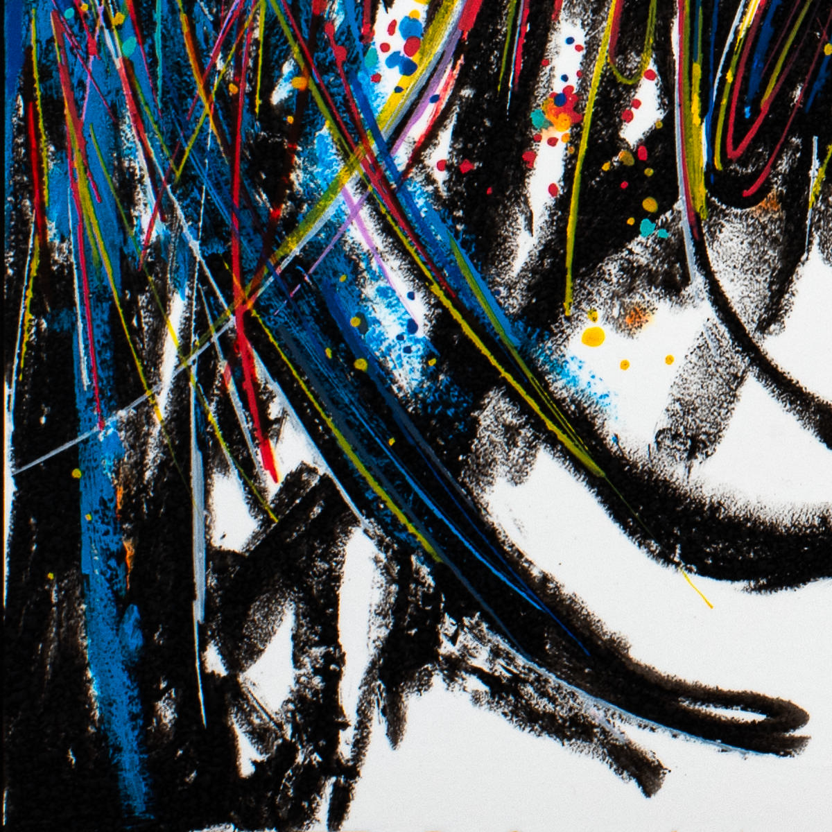 sans titre 
 2025-01. Peinture solidifiée, acrylique, encre pigmentée sur papier synthétique Yupo. 21 x 14.8 cm. 
2025 – Dominique Vial