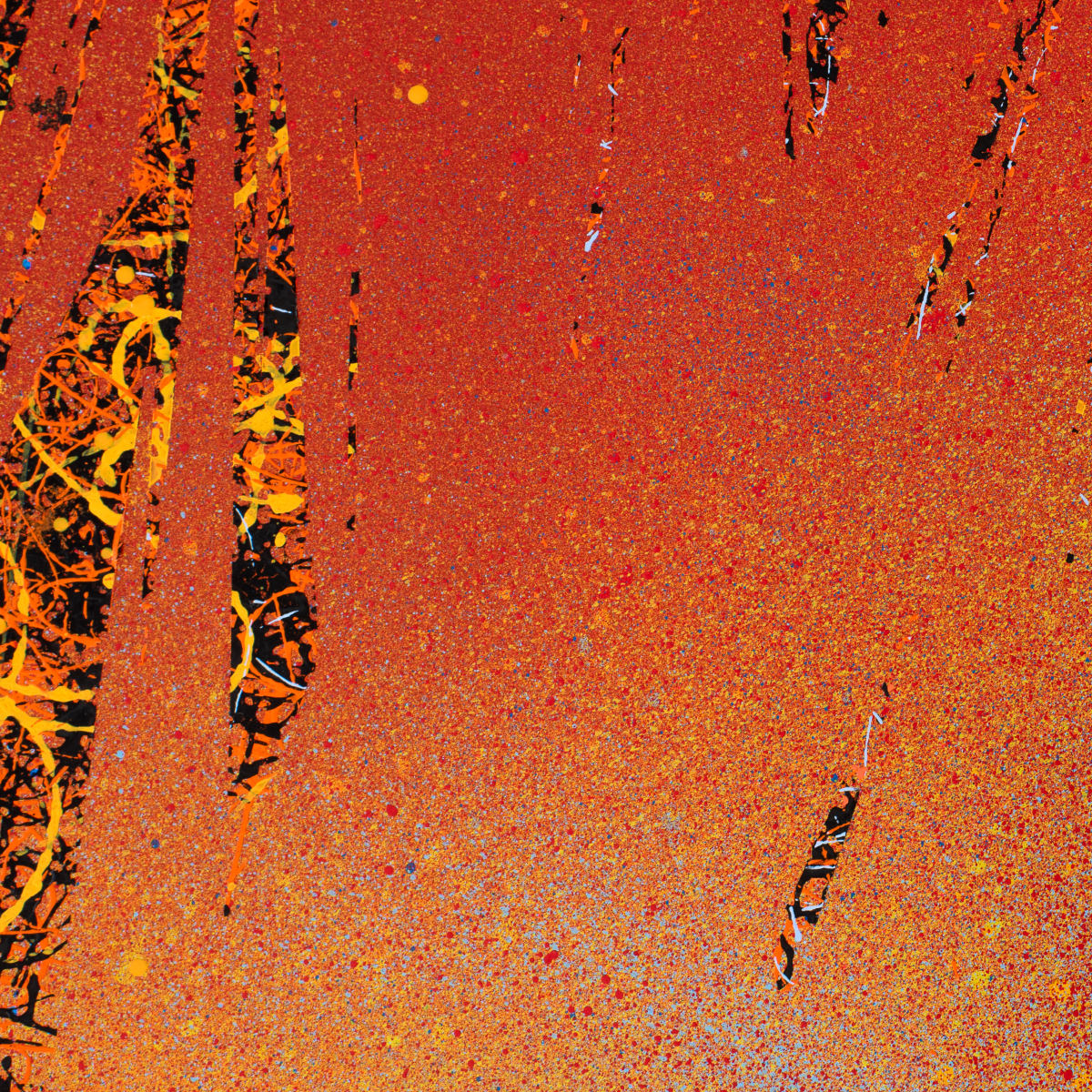 sans titre 
 2025-02. Acrylique et encres à alcool sur bois. 50 x 50 cm. 
2025 – Dominique Vial