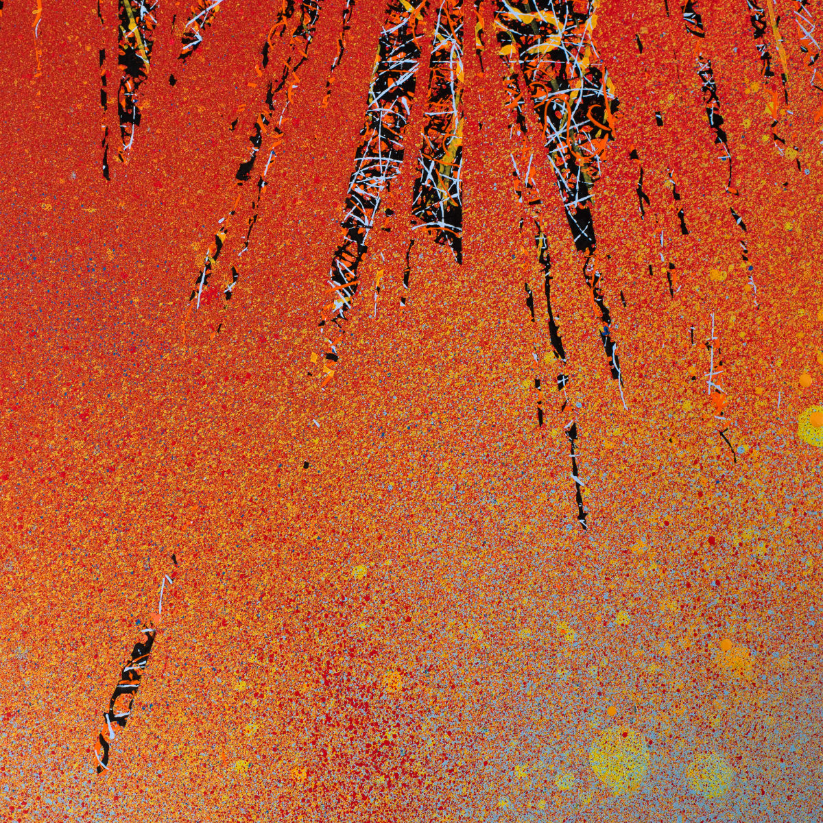 sans titre 
 2025-02. Acrylique et encres à alcool sur bois. 50 x 50 cm. 
2025 – Dominique Vial